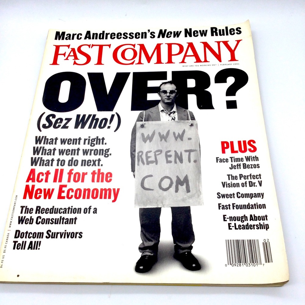 Vintage fast company magazine. Yr 2001 Marc Andreessens edition.